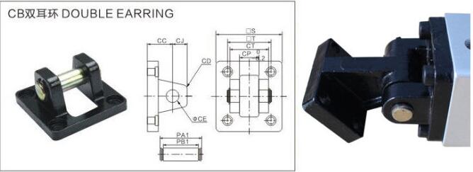 Sc-80標(biāo)準(zhǔn)氣缸cb外觀尺寸表及安裝示意圖 Sc-80標(biāo)準(zhǔn)氣缸cb外觀尺寸表及安裝示意圖